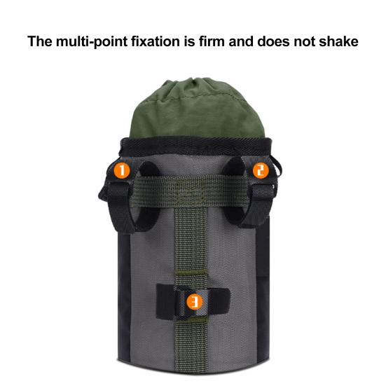 Bicycle Water Bottle Bag with Side Pockets MTB Mountain Road Bike Water Bottle Carrier Drawstring Pouch Cycling Accessories