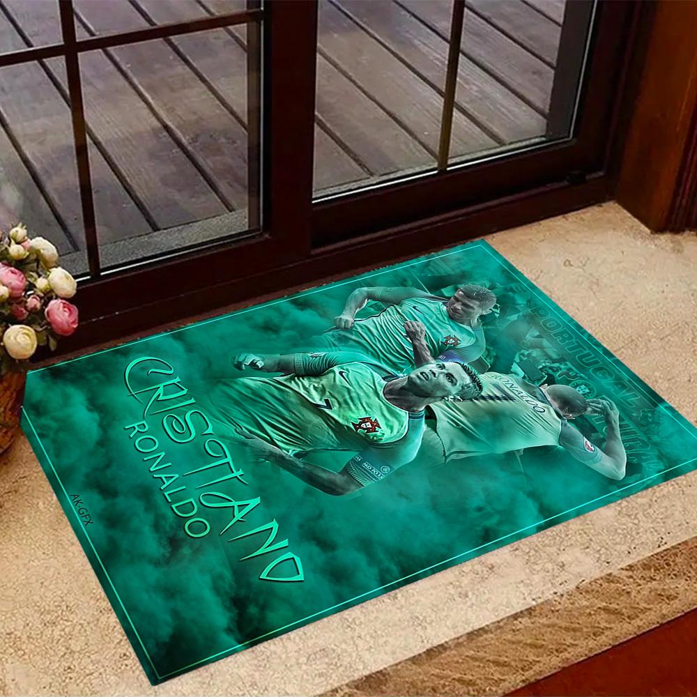 Football Players Action Carpet Suitable for Decorate Room Game Room Study Room Entryway Antislip Carpet Decorate Offices Spiritual Gift