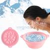 Foldable Ice Bowl Silicone Facial Ice Bath with Built-In Ice Tray Collapsible Face Ice