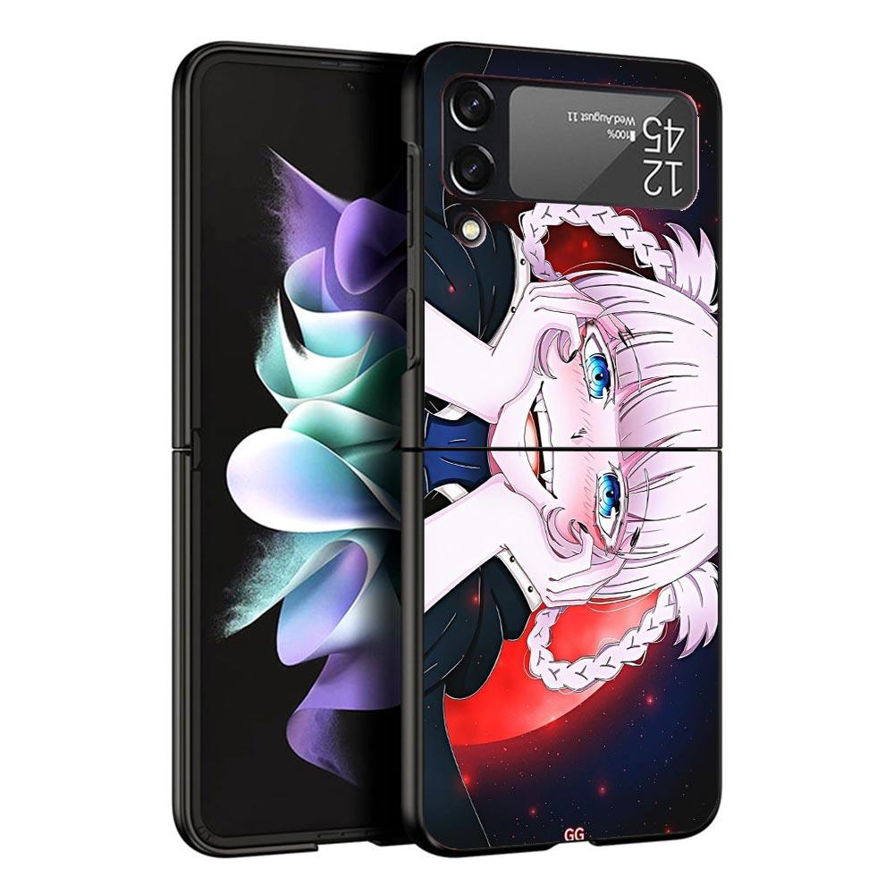 Nazuna Nanakusa Anime Black Phone Case For Samsung ZFlip7 ZFlip6 ZFlip5 ZFlip4 ZFlip3 5G Hard Protective Galaxy Z Flip 3 4 5 6 7