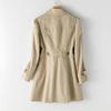 Frühling Herbst Trenchcoat Damen Einreihig Mittellang Damen Trenchcoat Überzieher Windjacke