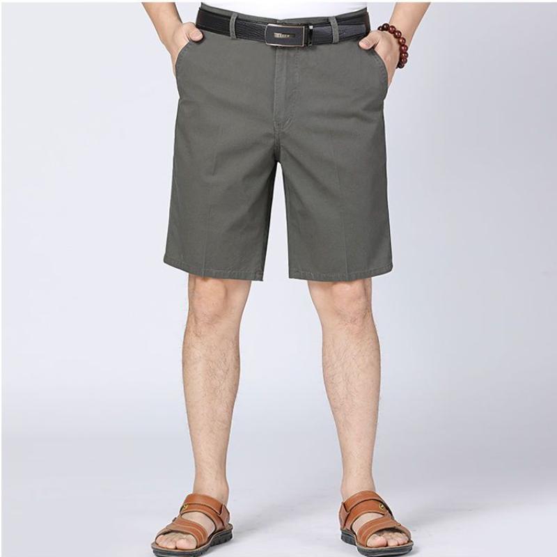 Men's Cotton Shorts   Knee Length Boardshorts Classic Comfortable Clothing Casual Trousers Male Short Trousers