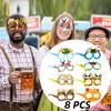 Oktoberfest 8pcs Beer Eye Glasses Paper Photo Props Party Decoration Kids Adult