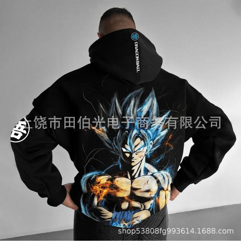 Dragon Ball Z Goku 3D Digital Print Hoodie Men Loose Fit Casual Sweatshirt