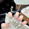 L25 Long Sparkle Cat Eye Luxury Handmade Nails