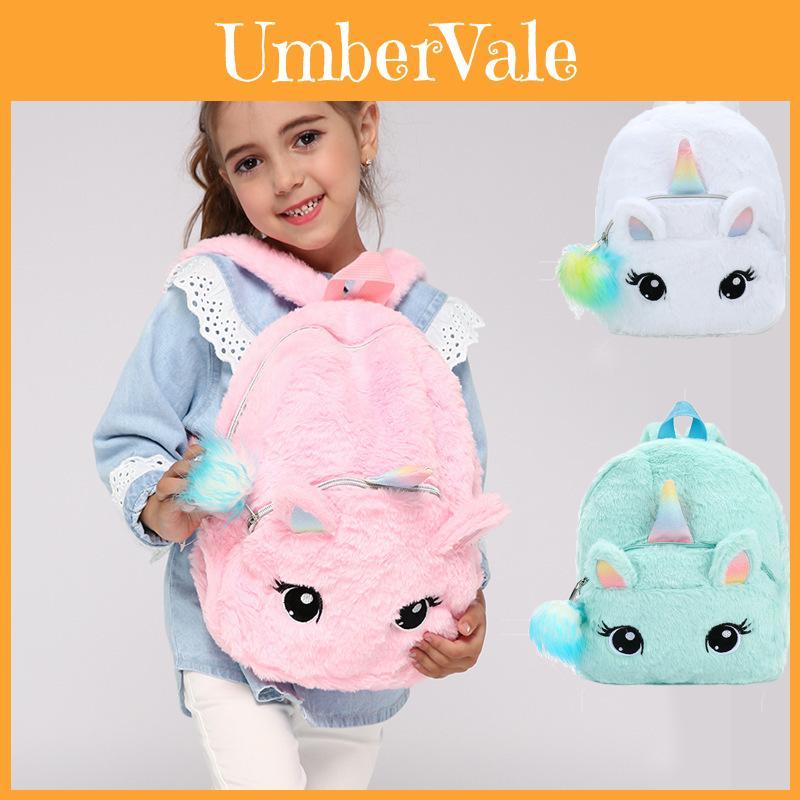 Zaino Peluche Ragazza Unicorno Per Scuola Materna Con Fantasia Animali Per Bambini Piccoli