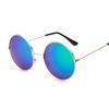 Round Sunglasses Men Women Anti-Reflective Lens Metal Frame Circle Sun Glasses