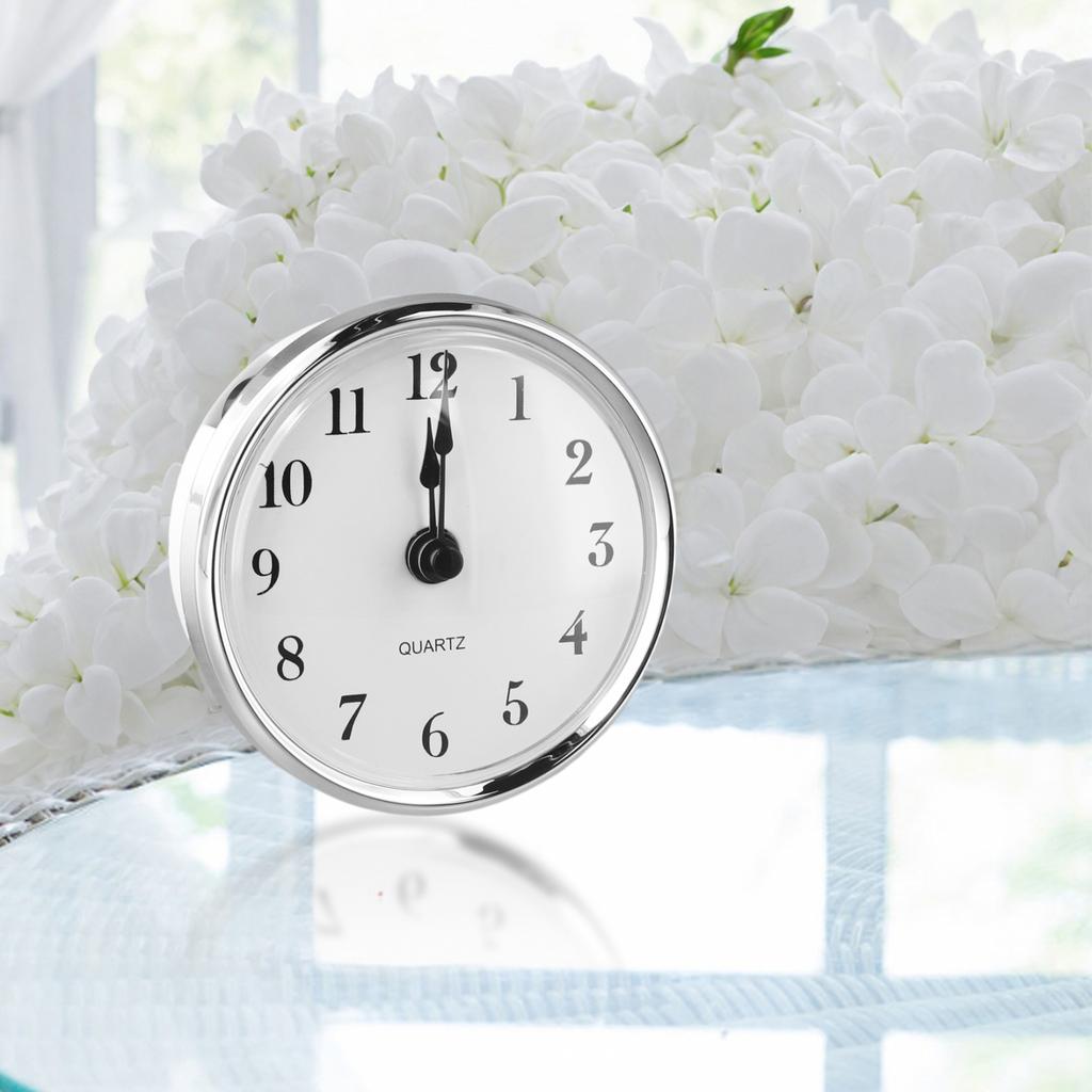 Plastic+electroplating Clock Insert Transparent Cover With Gold Rim