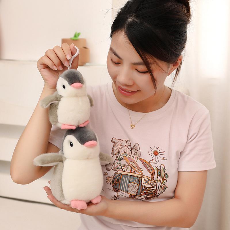 Cute simulated little penguin pendant can be plush toy doll emperor penguin doll girl bag keychain pendant