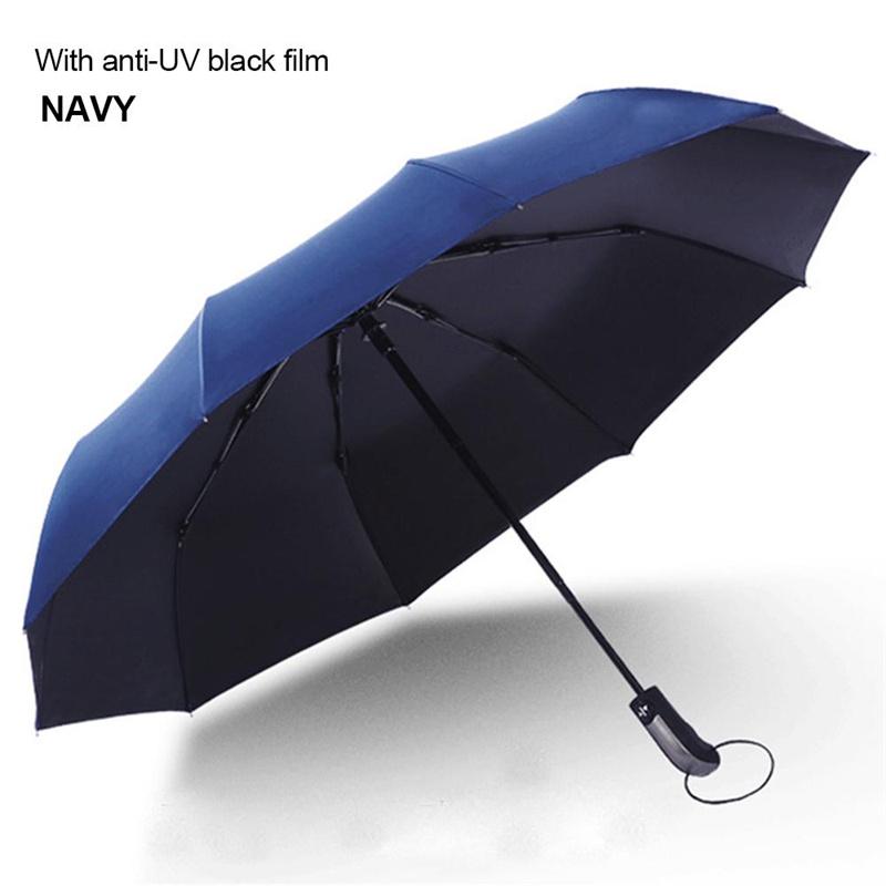 Home Useful Fashion High Quality 10 Ribs 3 Folds Automatic Folding Umbrella Compact Travel Parasol Windproof Uv Resistance
