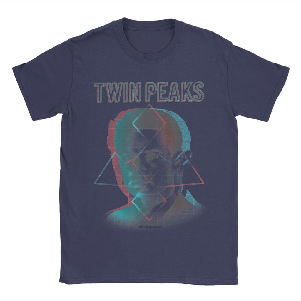 Twin Peaks Agent Cooper Headshot Triangles Hip Hop T Shirts Pure Cotton Tshirt for Adult Aesthetic Design Short Sleeve Tops