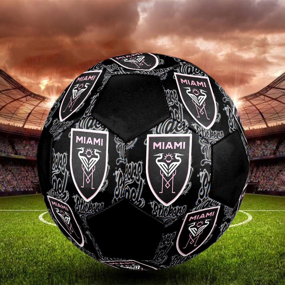 1pc Inter Miami CF Soccer Ball Size 5 Indoor Soccer Ball Fashion Colorful Backyard Game - Great For Sports Fans Gift HE61
