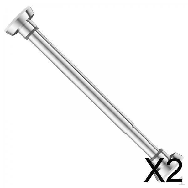 

2x Вешалка для одежды, Телескопическая штанга для одежды, Вешалка-штанга с регулируемой опорой