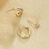 3Pcs Stainless Steel Shiny Crystal Hoop Earrings For Women Fashion Minimalist Small Round Huggie Earrings Trendy Punk Jewelry