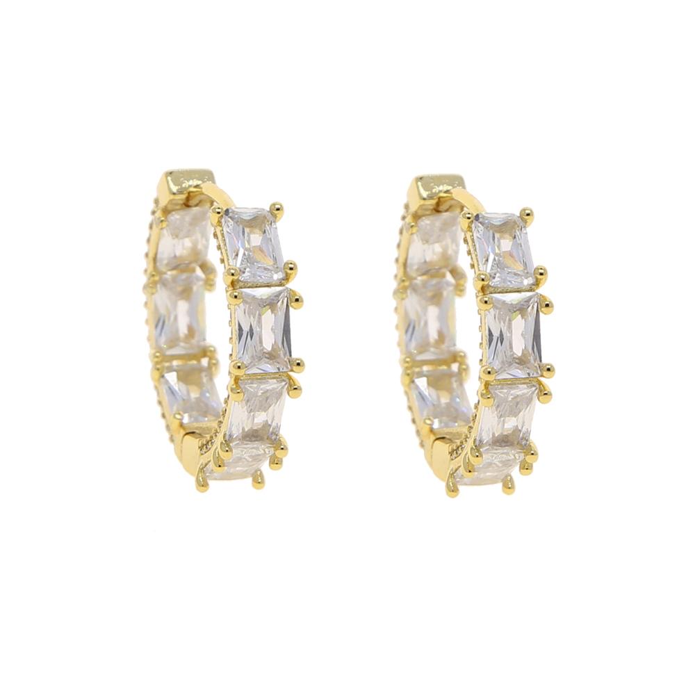 2023 Top Quality Gold Silver Plated Cubic Zircon Dainty Round Hoop Earring Minimalist Jewelry for Women Girls25mm 40mm