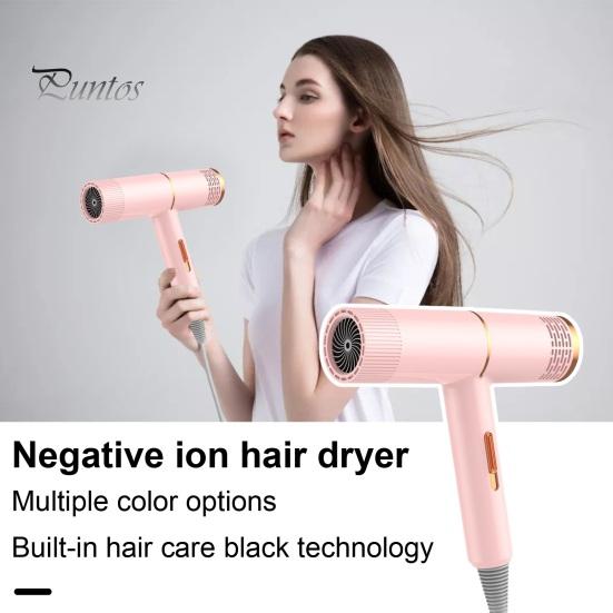 Household Hair Dryer with 800W High-Power Blue Light Negative Ion Hair Care Blow Dryer Women Men Hair Dryer for Mute & Quick Drying Hair (EU Plug)
