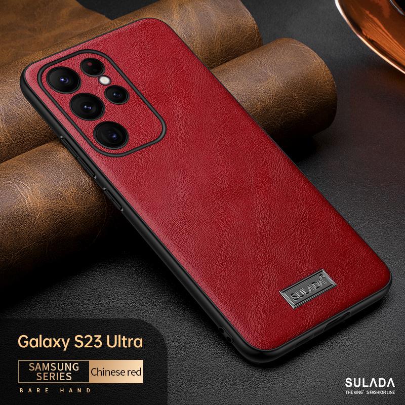 Custodia in Pelle PU Premium per Samsung Galaxy S23 S23 Ultra Plus Sottile Elegante Presa Morbida Antiurto Anti-Graffio Cover Protettiva