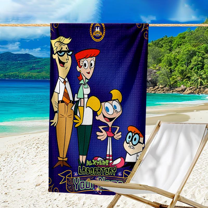 Custom Name Beach Towel Dexter Power Adventure Beach Towel, Soft Microfiber, Gift for Her/Him, Birthday, for Pool, Beach, Travel, Fan gifts
