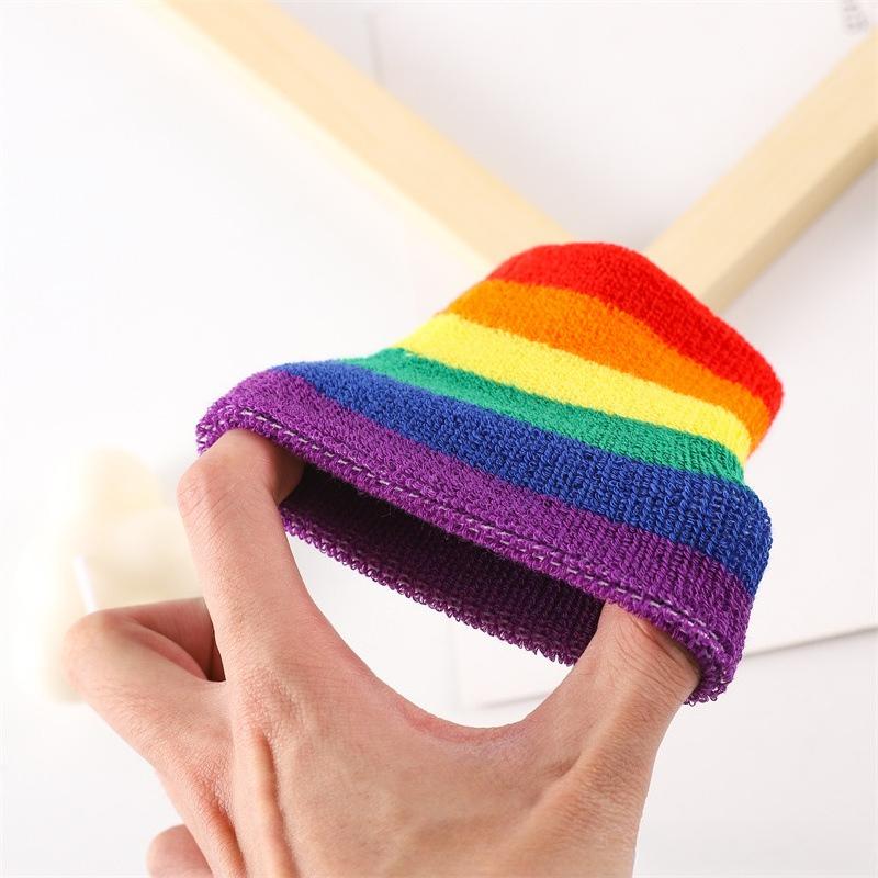 Rainbow Pride Month Basketball Bracelet Hair Strap Sports Fitness Men's and Women's Cotton Towel Bottom Sweat Absorbing Headband