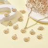 100pcs White Flower Pendant Mini Floral Chrysanthemum Pendant Enamel Alloy Daisy Pendant for Jewelry Making Bracelet Necklace