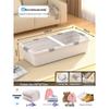 Large Capacity Transparent Under-Bed Storage Box with Wheels