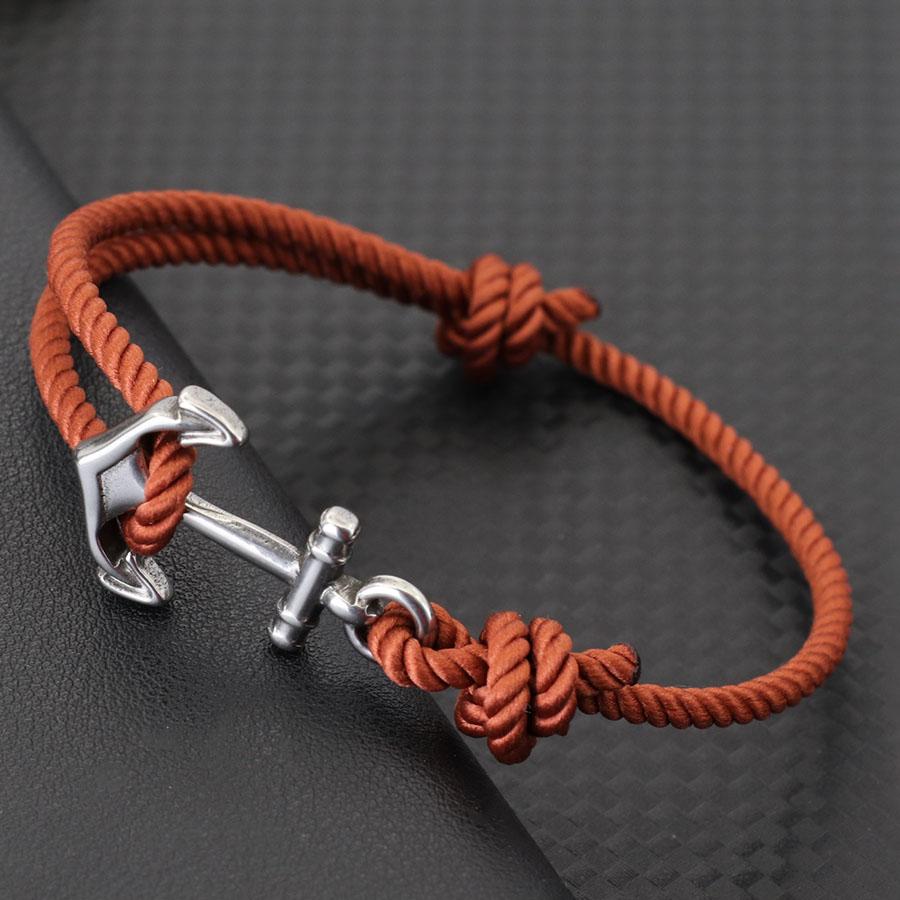 Trendy Anchor Bracelet Milanese Rope Braided Braclet Men Women Casual Accessories Beach Surf Viking Adventure Jewelry Gifts
