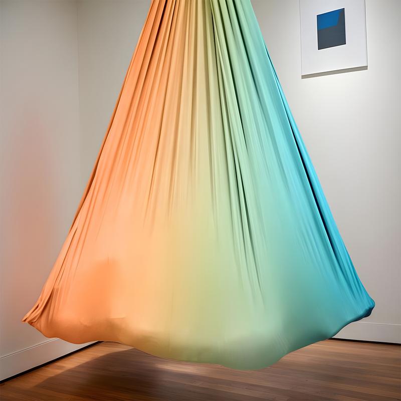 Sensory Swing Indoor Adult Sensory Swing Gradient Color Elastic Foldable Chair For Children Toddler Activities Bedroom Doorway