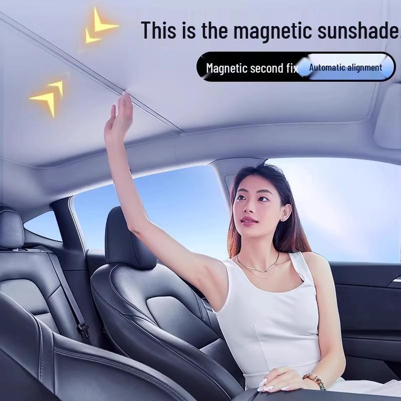 Nissan N7 Sunroof Sunshade: Buckle Type Sunblock with Ice Crystal Heat Insulation