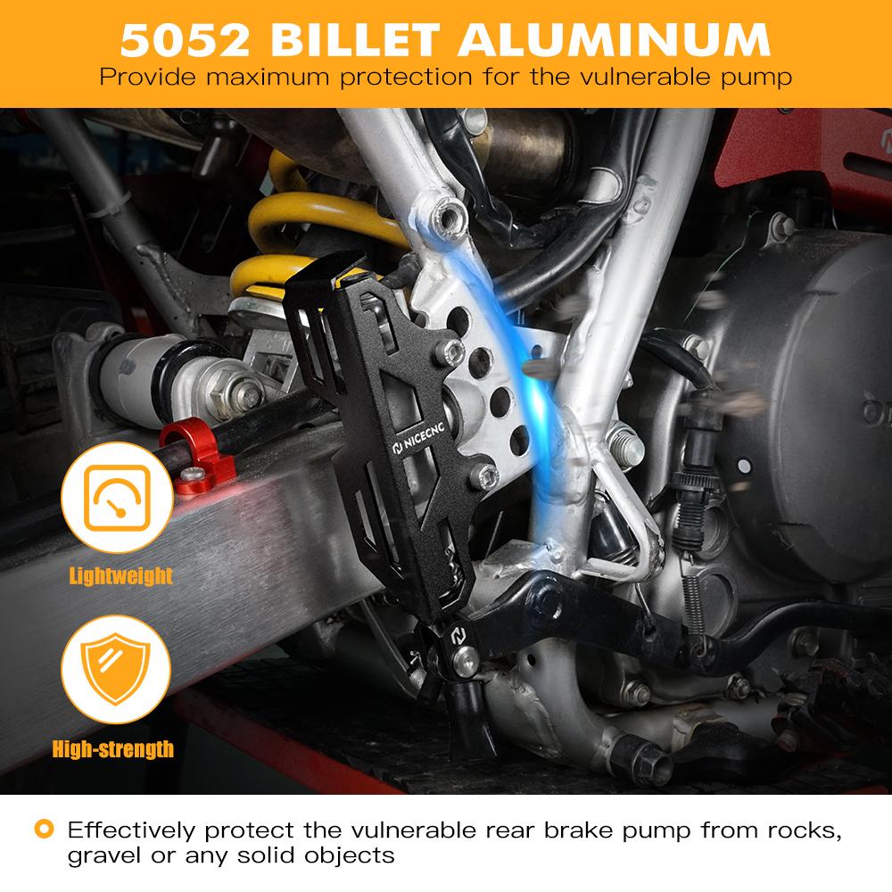 NICECNC For Honda XR650L 1993-2025 XR600R 1993-2000 XR 650L XR 600R Motorcycle Rear Brake Pump Cover Master Cylinder Guard