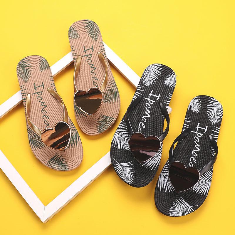 fashion Summer Slippers Flat Sandals for Women Beach Slipper Shoes Woman Pink Lover Open Toe Flip Flops Clear Women Outdoor Beach Slides