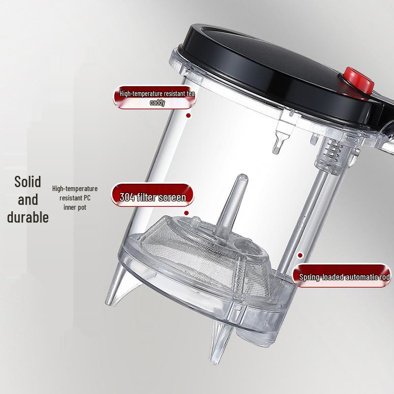 Elegant Glass Teapot Set with Detachable, Washable, Heat-Resistant Filter, and Gift Cup - Customizable Logo Option