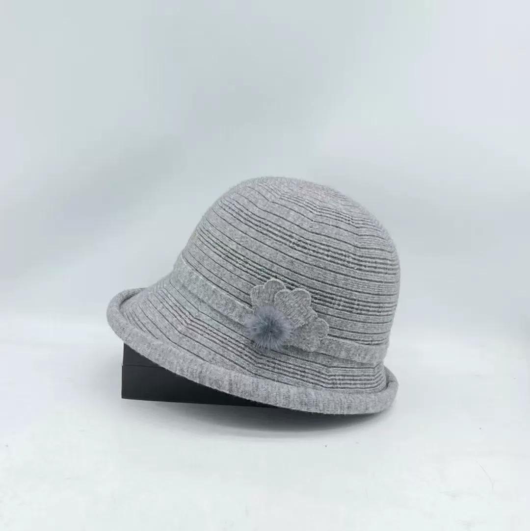 

Mom s Knitted HatAutumn and Winter Stylish and Warm Bucket Hat Commuter New Style Japanese Bucket Hat for Women