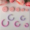 Polymer Clay Earring Mold Set - 5 Sizes (0.6-1.4") Arc Shaping Tools for Beginners in Pastel Colors