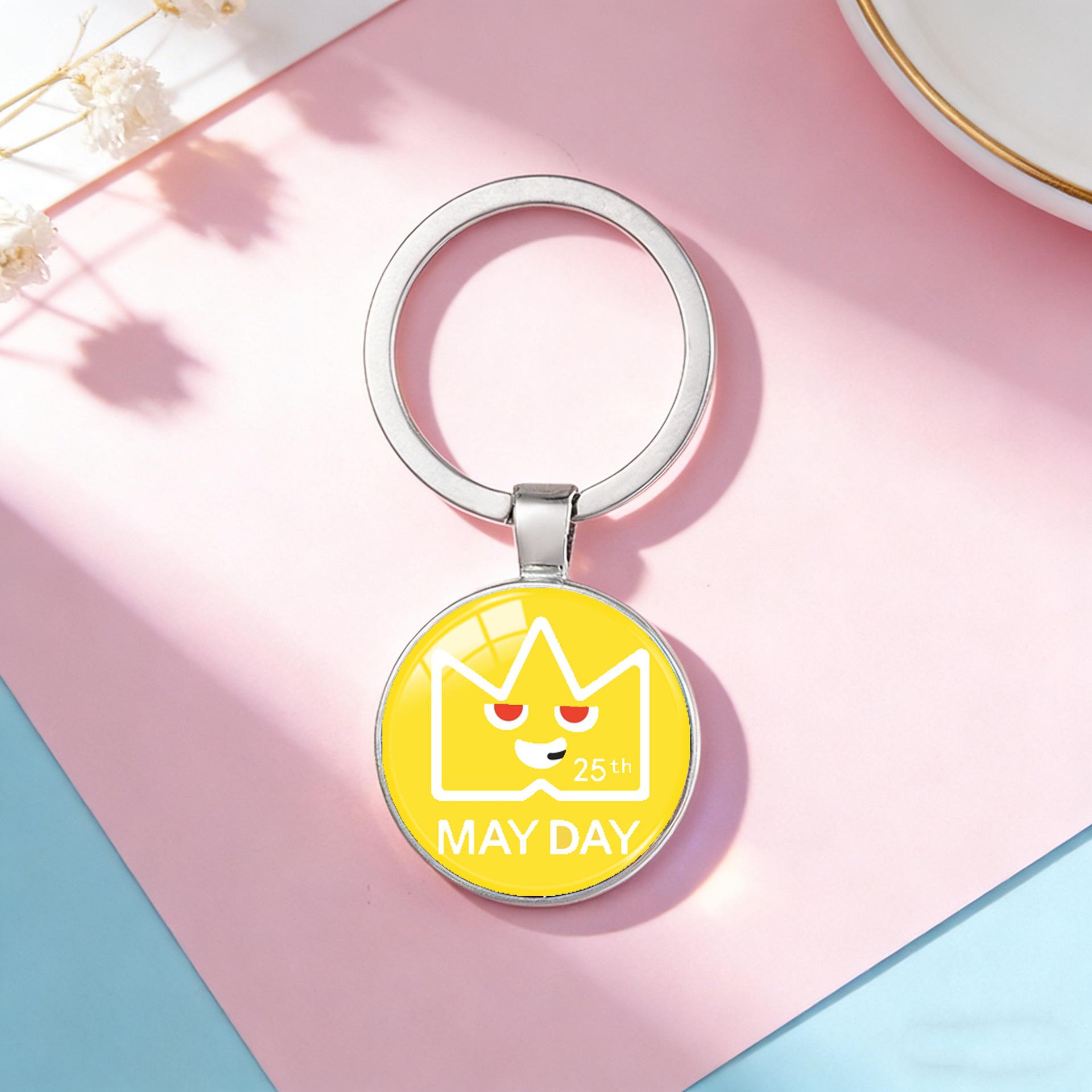 Popular Mayday-Style Cartoon Sticker Pack & Gem Keychain Accessories