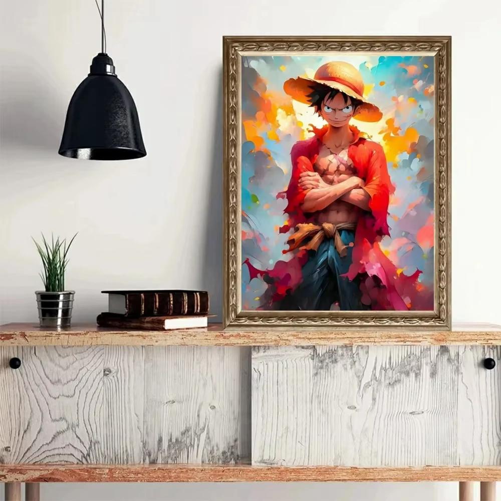 Pintura Diamante 5D DIY Anime One Piece Luffy Padrão de Arte Kit Impresso Quebra-cabeça Mosaico em Tela Ponto Cruz Bordado Decoração de Casa Presente para Criança