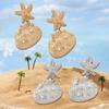 Personalized Niche Exquisite Marine Life Style Beach Shell Shape Oil Stud Earrings