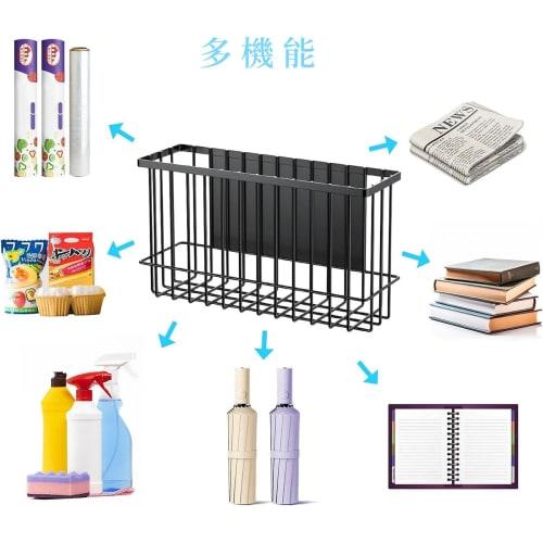 QINGQIU Wrap Holder, Magnetic, Stylish Black, Refrigerator Magnetic, Kitchen Storage for Aluminum Foil, Parchment Sheets, and Wraps