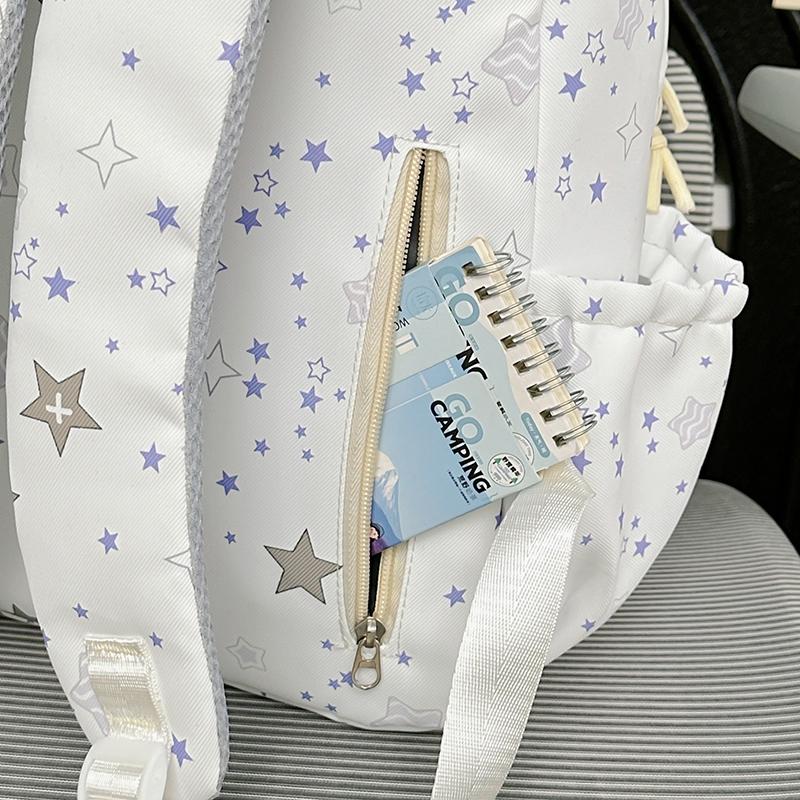 Student Schoolbag Women Star Printed Backpack