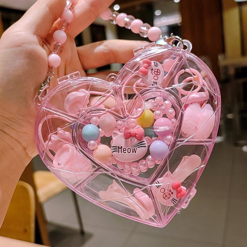 

Подарочный набор принцессы с украшениями для девочек: Ожерелье, Браслет, Кольцо, Заколка для волос и Завязка