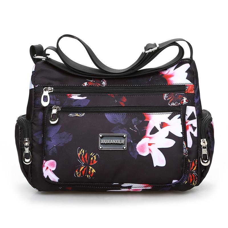 Lightweight Nylon Crossbody Bags for Women Multi-Pattern Shoulder Purses for Daily, Travel Casual Outings with Adjustable Straps