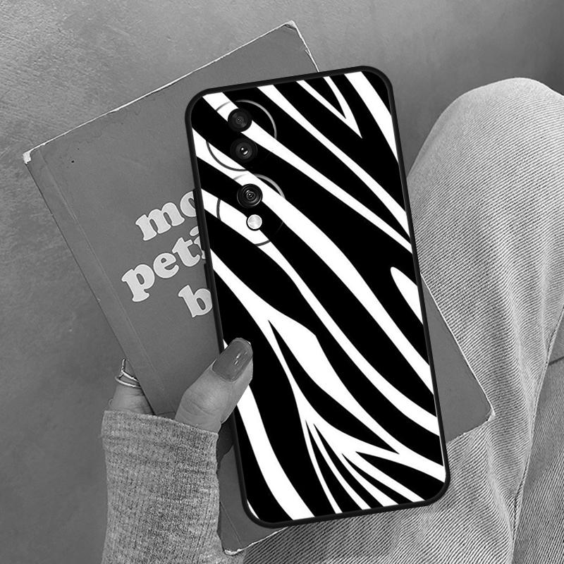 Zebra Skin Case For Honor Magic 8 Pro 5 6 7 Lite Cover For Honor 400 200 90 70 50 X8a X8b X9a X9b X9c