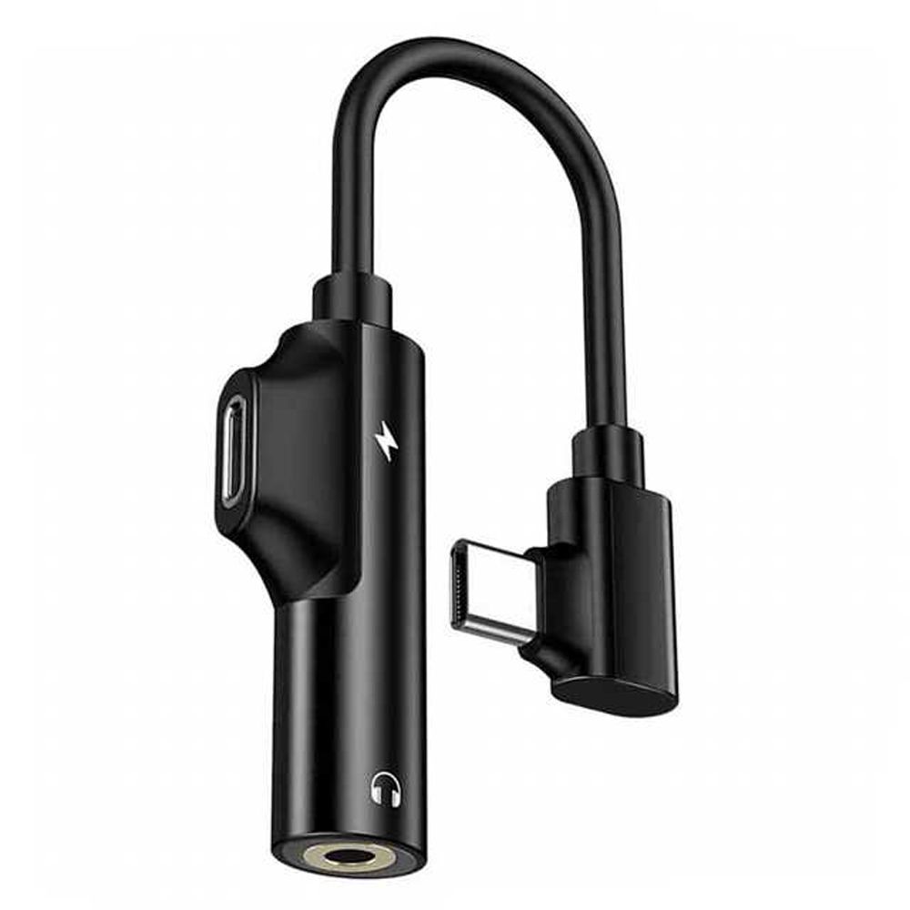 Usb-C Headphone Adapter 2 In 1 Aux Cable Type C Audio Splitter Audio Adapter Type C To 3.5mm Jack
