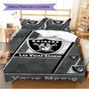 Name Custom Las Vegas Raiders Pattern Bedding Set Quilt Cover Pillowcase Home Decor Gift (1 * Duvet Cover + 2 * Pillowcase, Without Core)