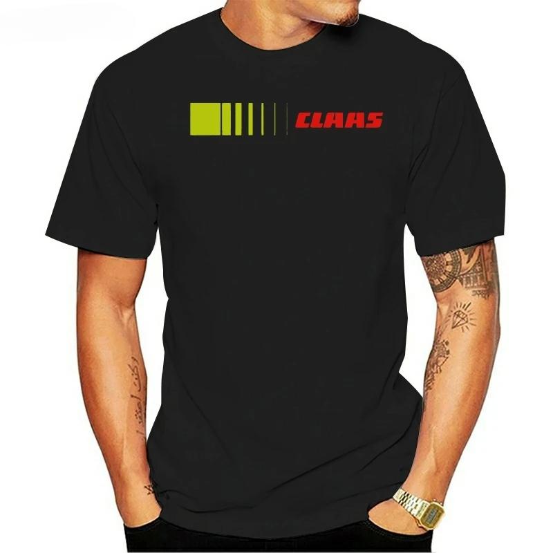 WowClassic Claas T-shirt VERSCHILLENDE MATEN & KLEUREN Tractor Landbouw Heren Merk T-shirt Heren Zomer Katoenen T-shirts Heren S zwart