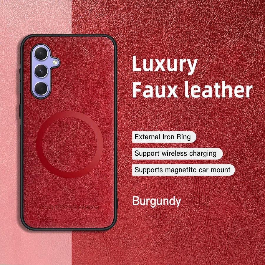 

Magnetic Case For Samsung Galaxy A55 A54 A53 A52 A34 A35 A25 A23 A15 A16 A33 A22 A32 5G Magsafe Case Cover A05S A24 A14 A13 4G Samsung A16 (5G) красный