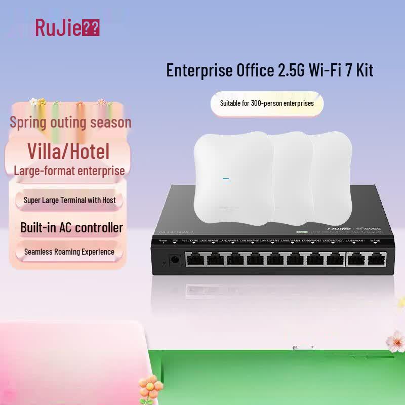 

Ruijie Whole-House 2.5G Mesh Wi-Fi System Kit (1 AC + 3 APs)