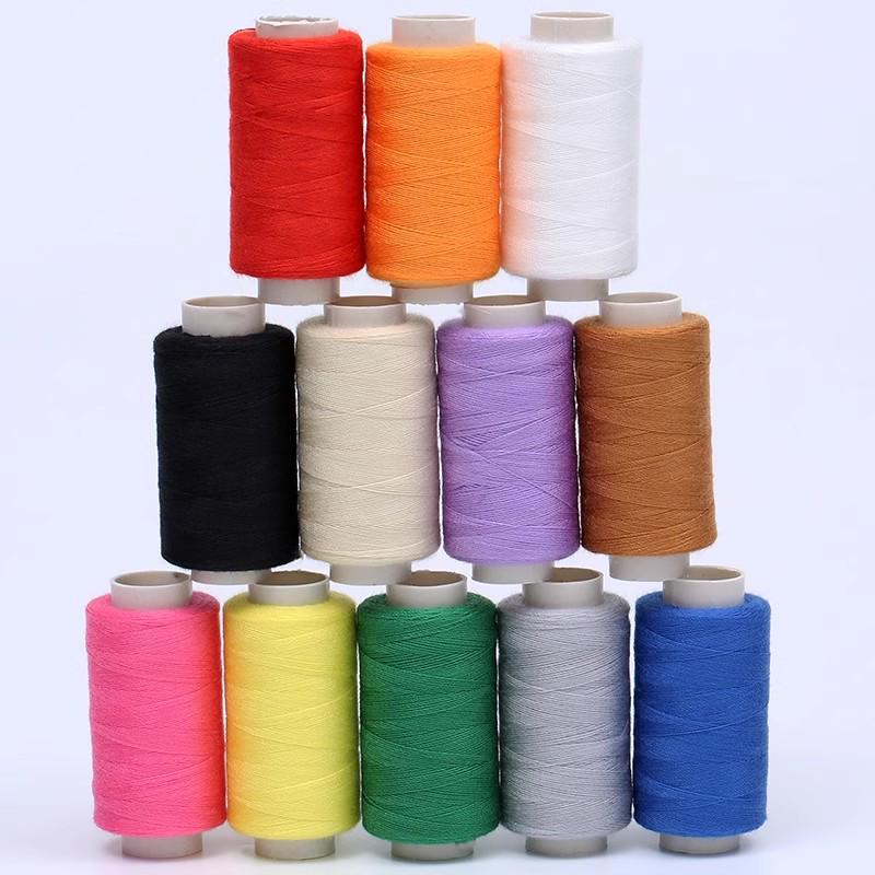 Beige, Black, Red, White Strong Handmade Sewing Thread for Machine and Hand Sewing - 402 Pagoda Line Small Roll