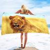 Soft Multipurpose Towel African Animal Lion, Bathroom Beach Towel Sand Proof Swimming Bath Pool Towel for Home Swim Spa Gym