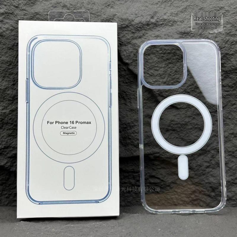 

Прозрачный магнитный противоударный чехол для телефона для iPhone 12 Pro, 13, 14 Pro Max, 15, 16 iPhone 15 Pro