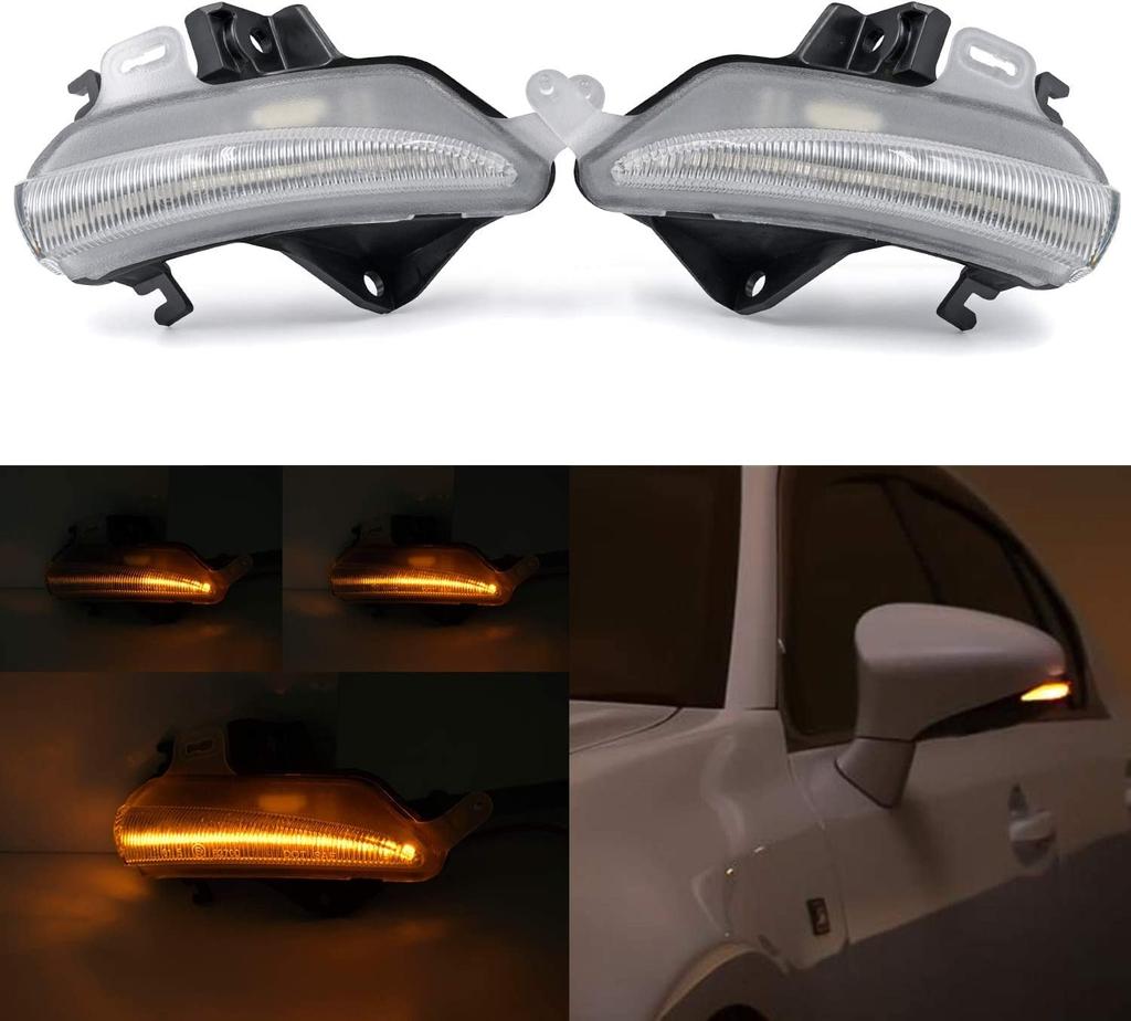 Kompatibel Lexus och RC LED Flödande Dörrspeglar med Sekventiell Blinkning Klar Ursprunglig Glödlampa Varning Set om 2 Japansk hotimp® IS, CT, GS, LS, Blinkers,